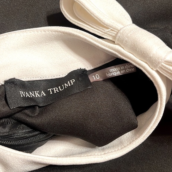 Ivanka Trump Black Straight Dress with Bow - Picture 3 of 4